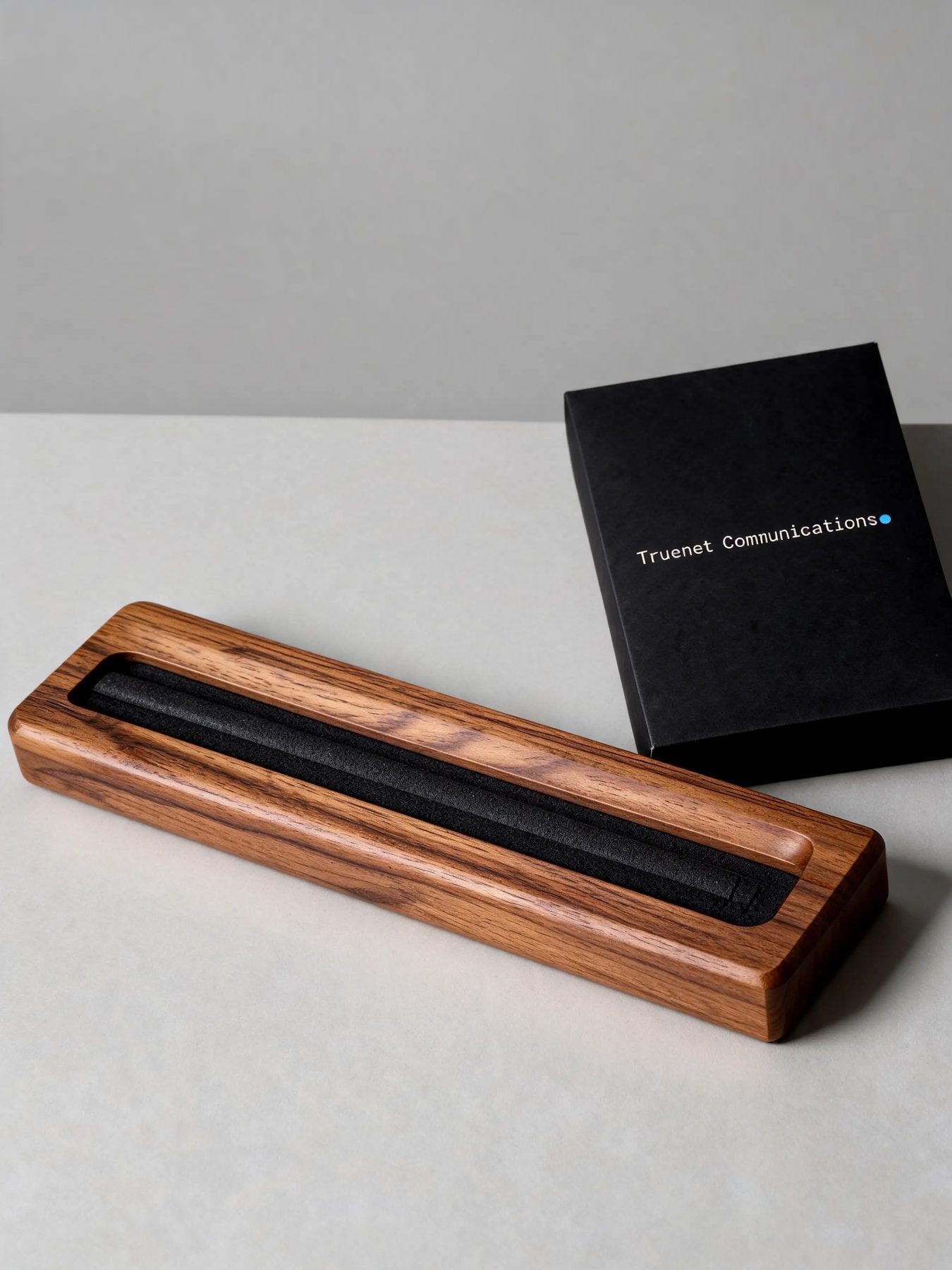 Walnut Pen Tray with Felt Channel